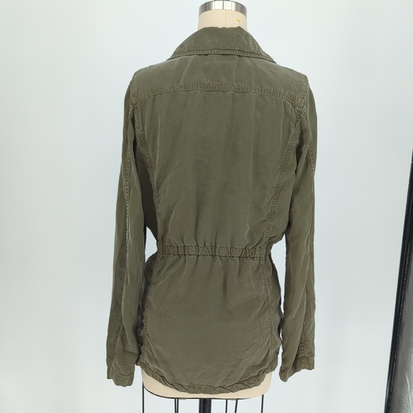 30135 Lucky Brand Military Jacket Olive Green size XSmall casual army retro - Picture 2 of 8
